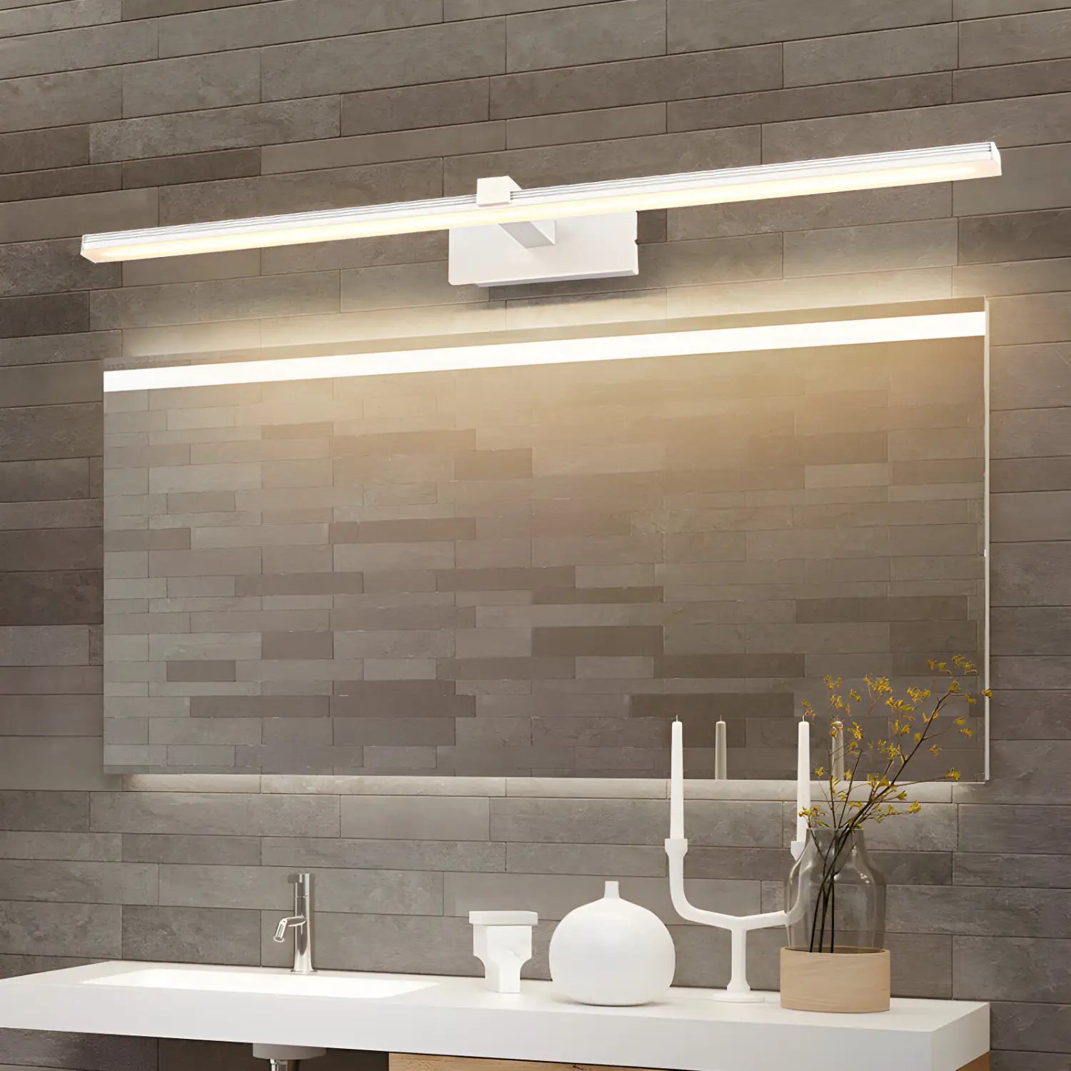 Modern Minimalist LED Wall Light for Moisture-Proof Bathroom
